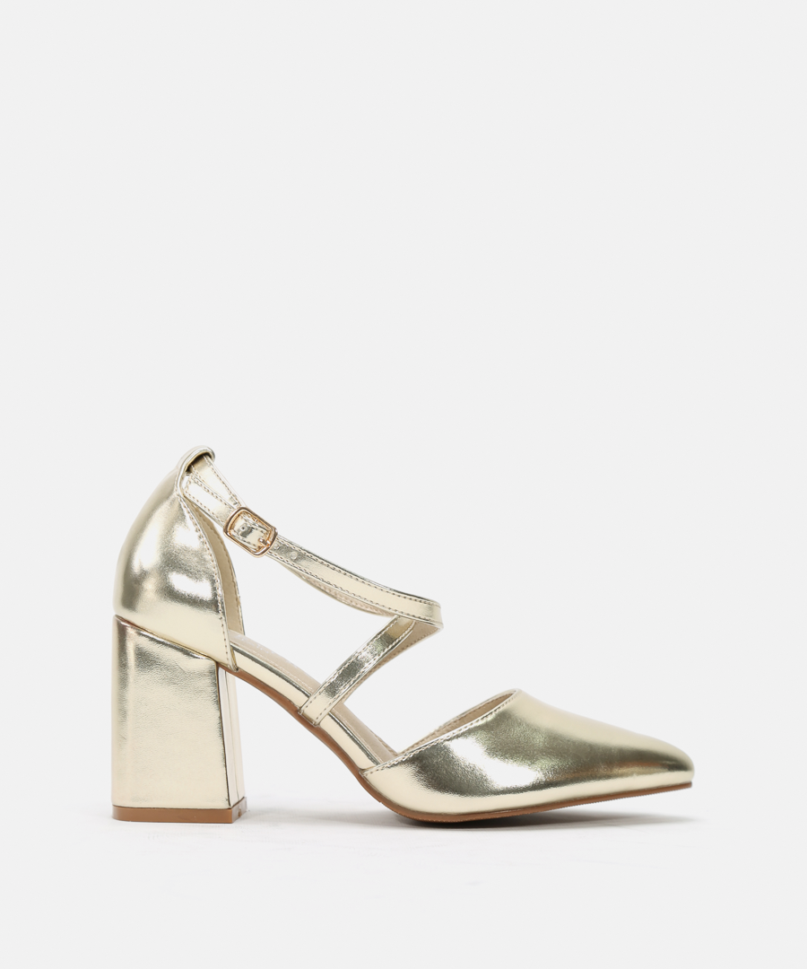 Sapatos salto tiras cruzadas image number null